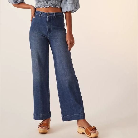 COPY - Anthropologie Pilcro The Skipper High-Rise Wide-Leg Jeans Size 29 - Picture 1 of 14